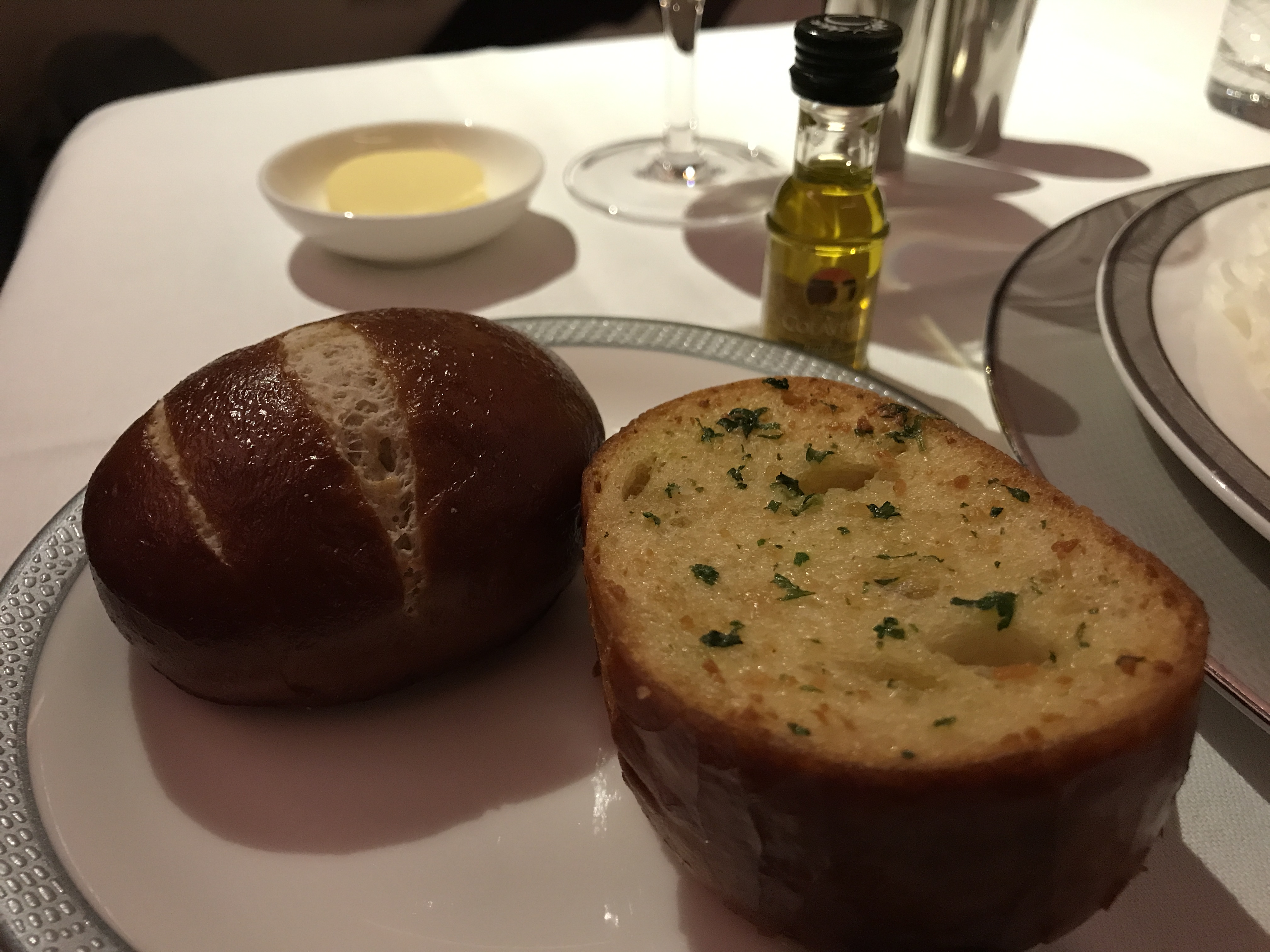 Garlic and Pretzel Bread with lunch