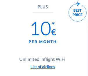 Unlimited In-flight Wifi