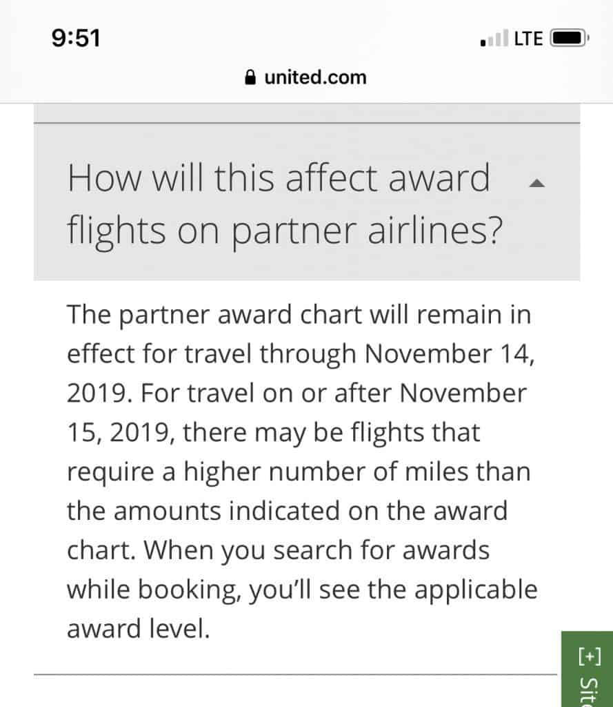 united dynamic partner award pricing