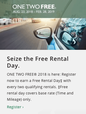 National Car Rental One Two Free Promotion - Deals We Like
