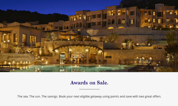 hyatt award sale 25%