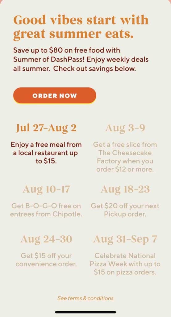 $15 off $15 at DoorDash with DashPass