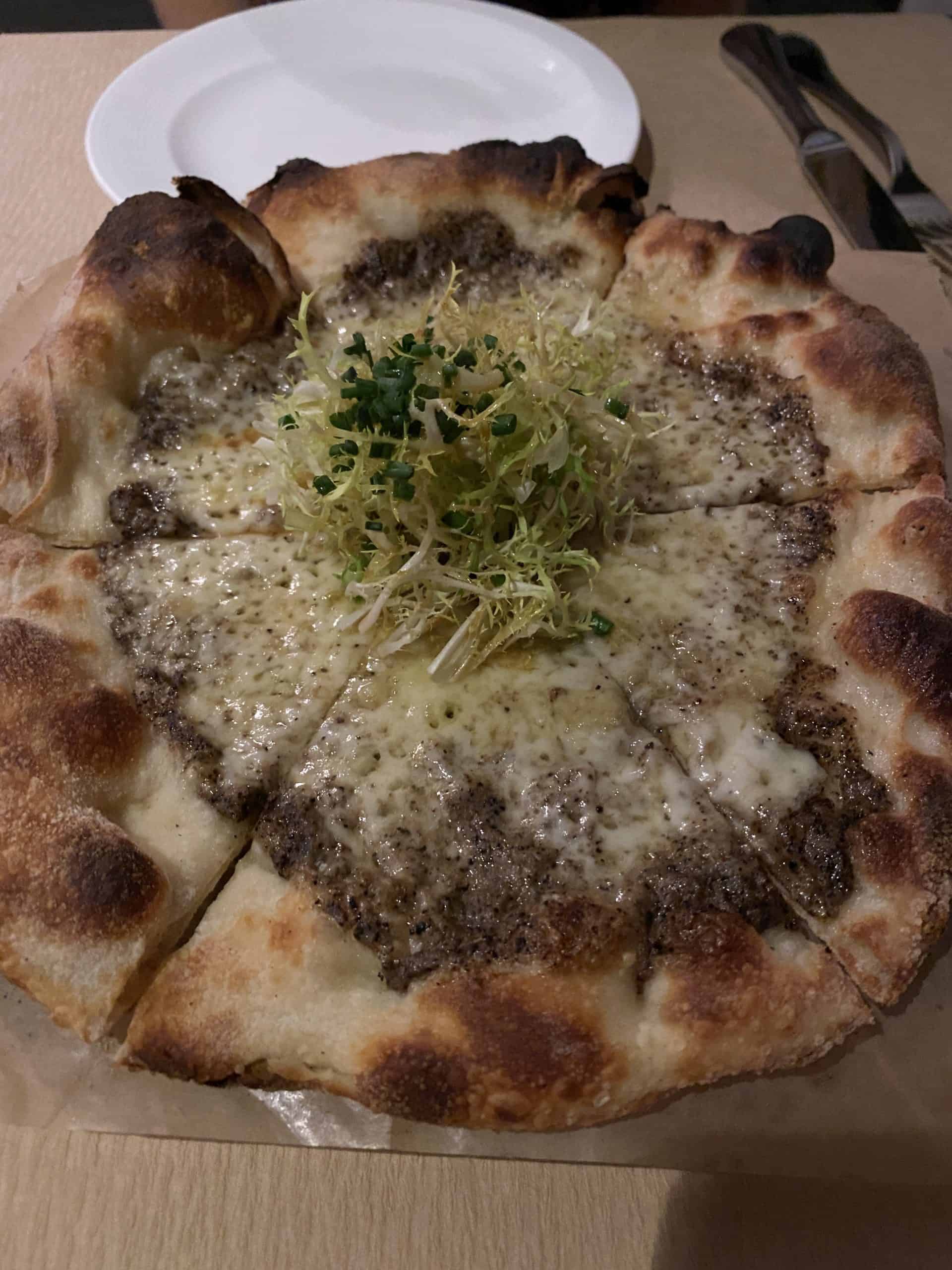 Jean Georges Bridgehampton Black Truffle Pizza