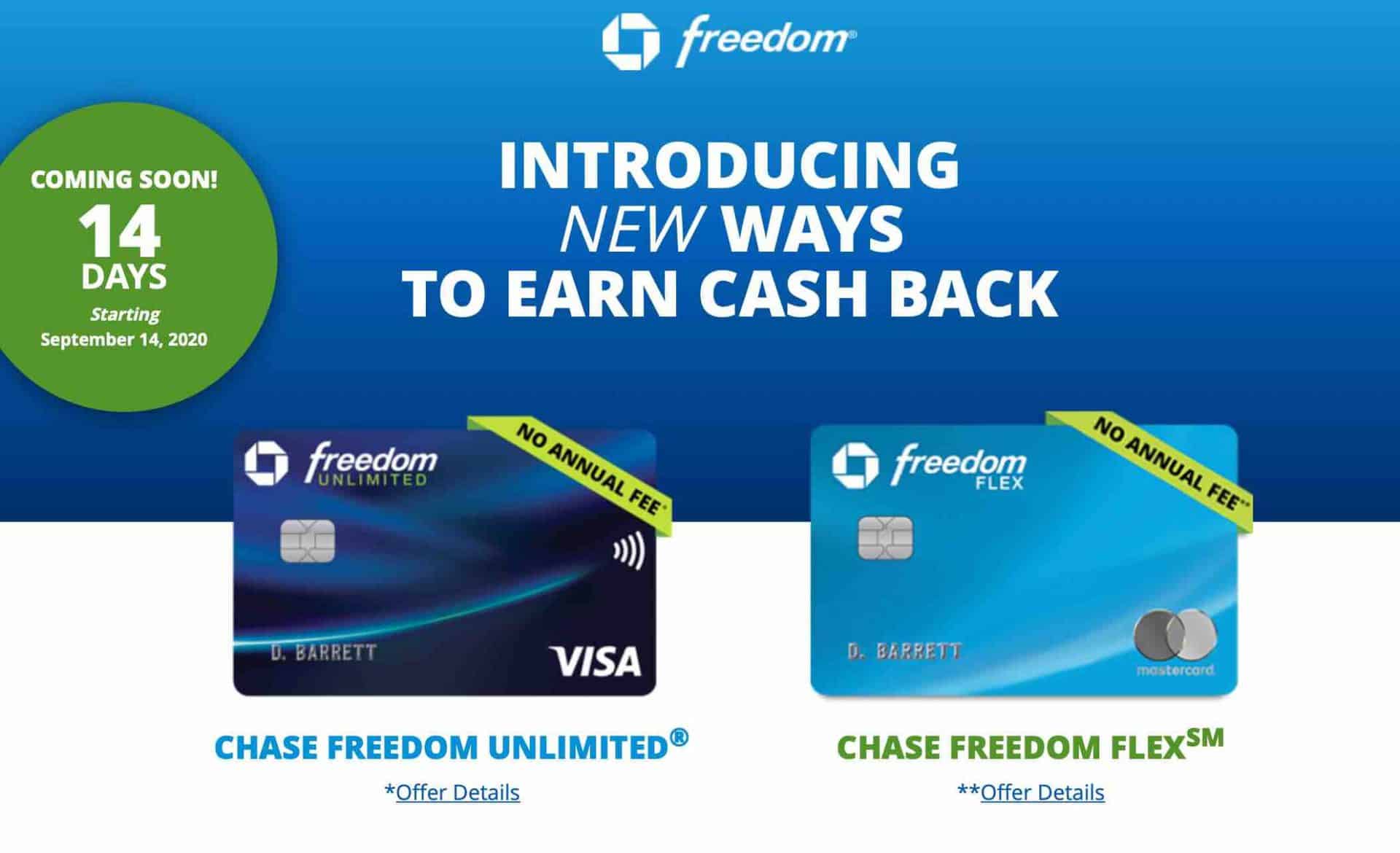 Chase to Launch Freedom Flex; Enhance Freedom Unlimited