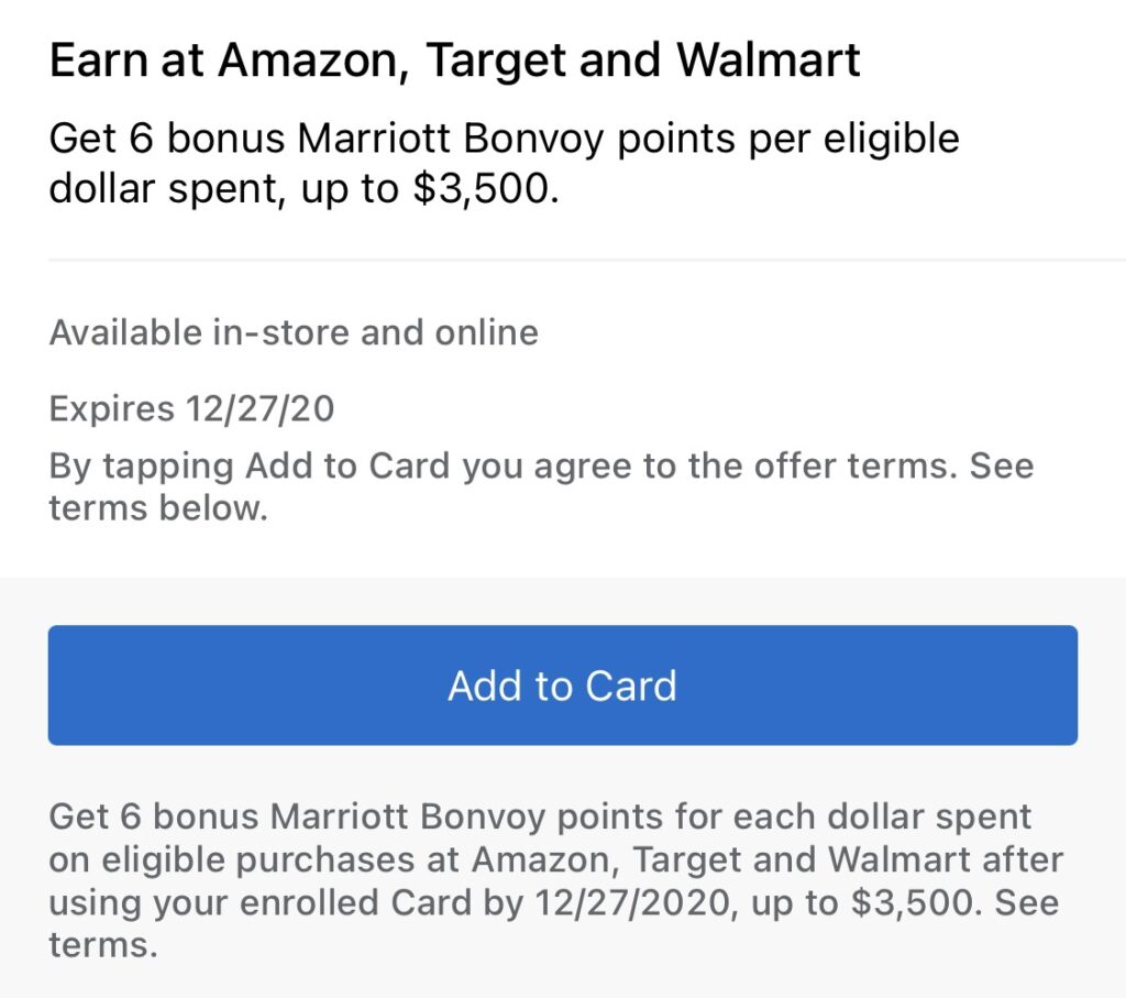 Bonus Points On Bonvoy Credit Cards For Amazon Groceries Target Walmart And Marriott Milestalk