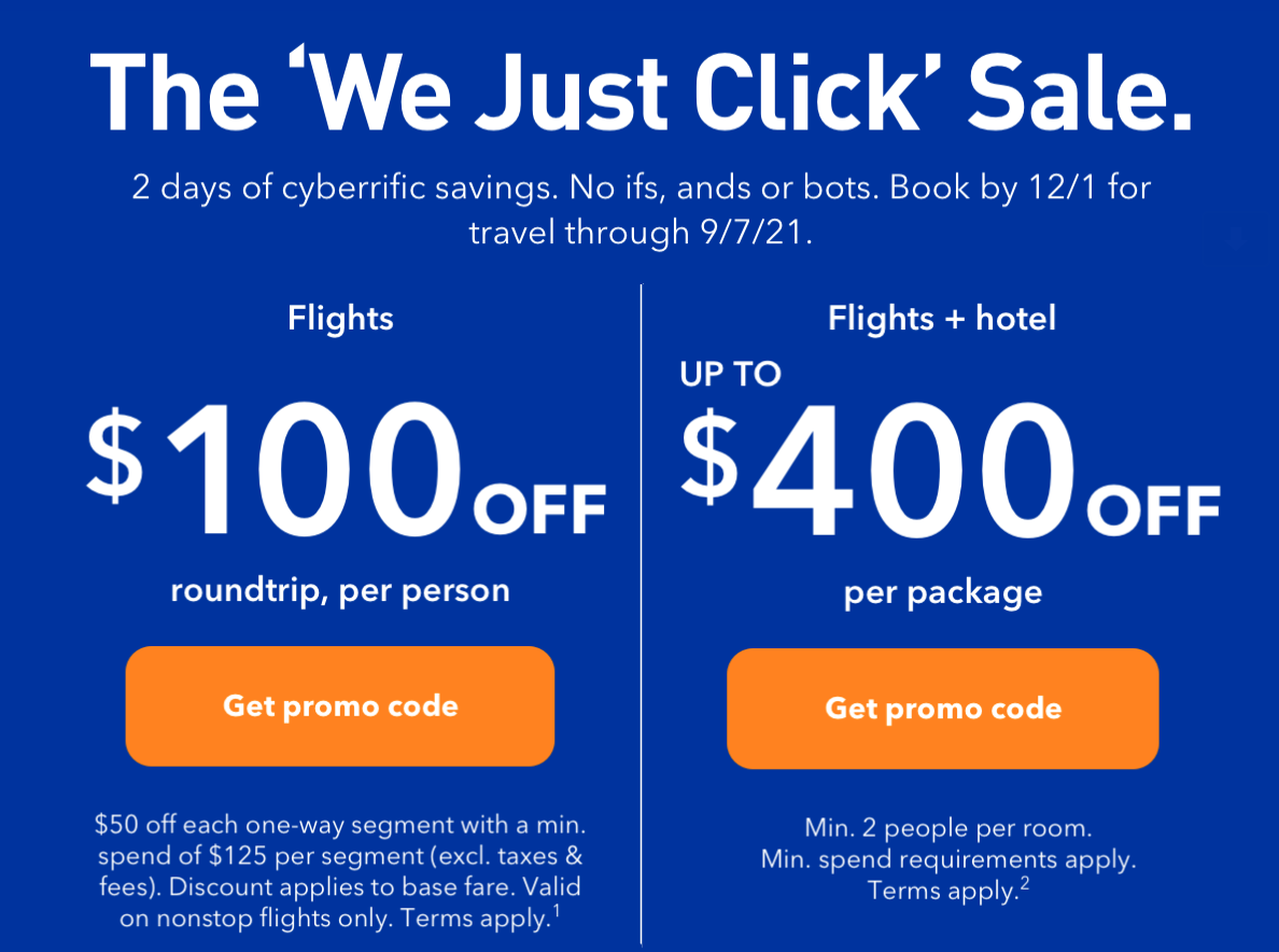 JetBlue 100 off 250 Roundtrips