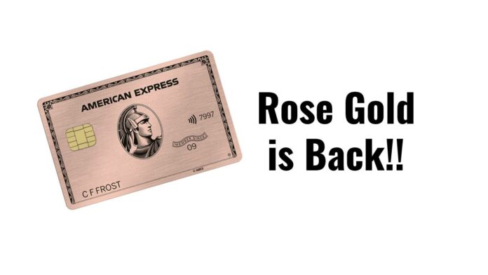 rose gold amex