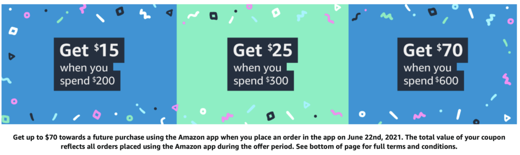 up to $70 off amazon prime day