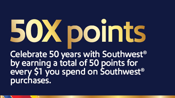 southwest 50x points