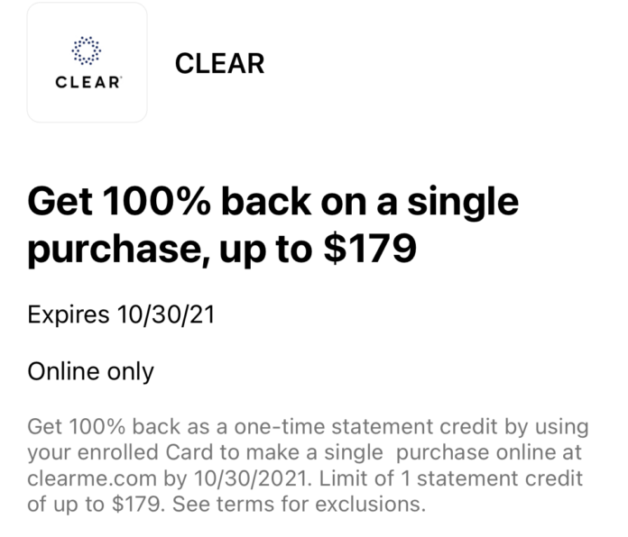 free CLEAR membership amex