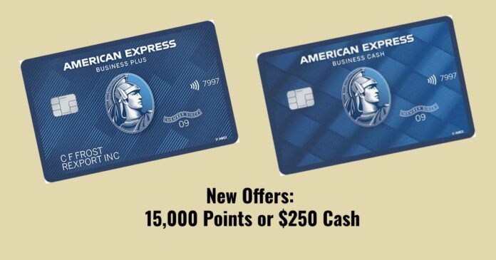 amex blue business plus cash 15,000 $250