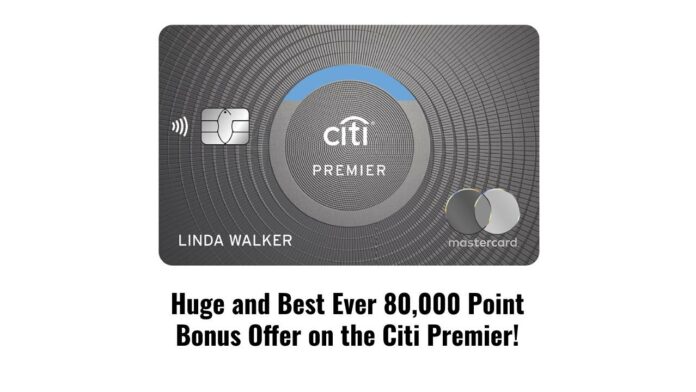 citi premier 80k 80,000 point bonus