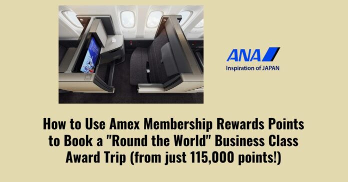 how to book ana round the world award amex