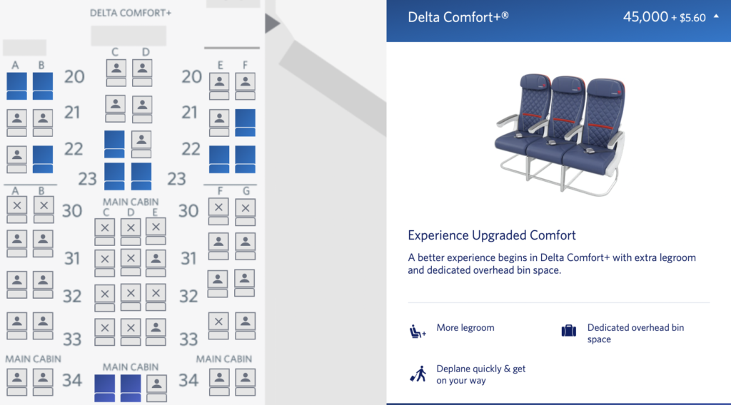 delta premium select transcon 767-400
