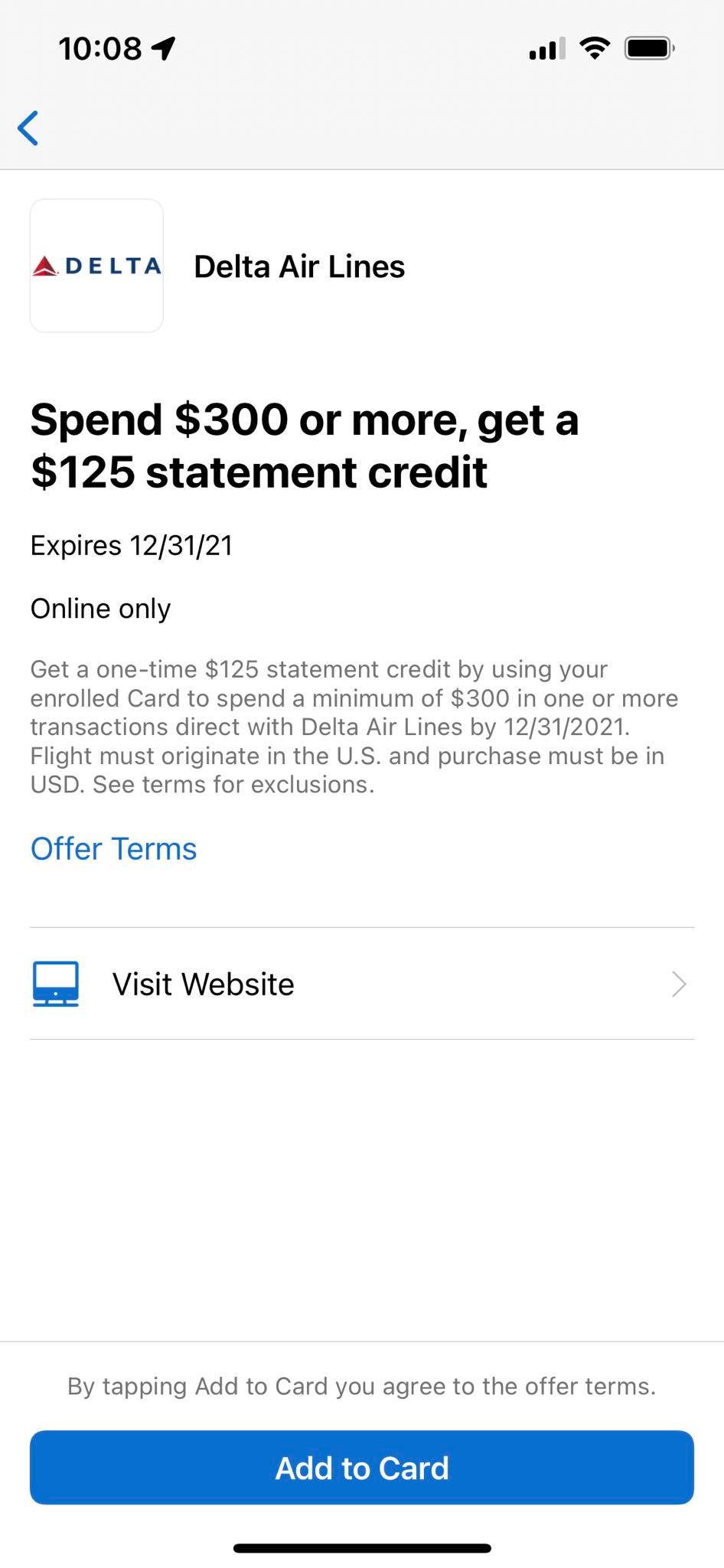 delta amex offer