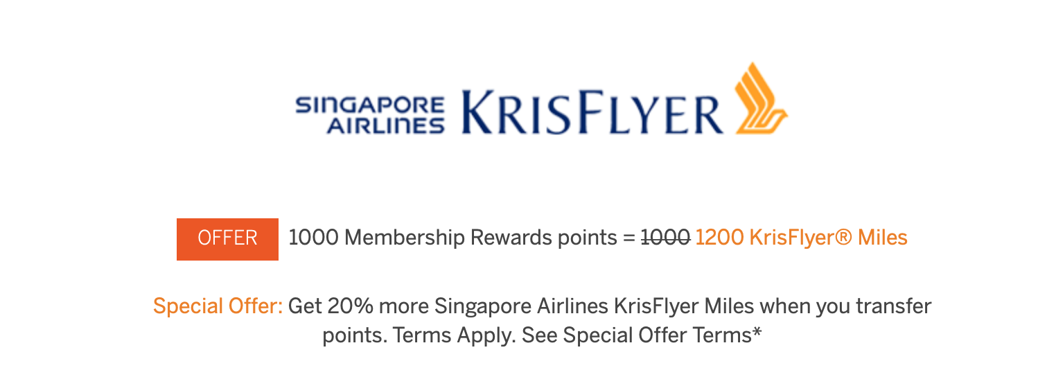 singapore krisflyer transfer bonus