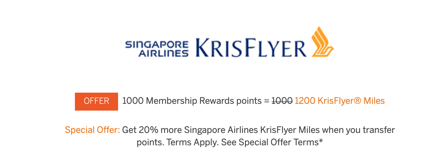 Amex Transfer Bonuses Virgin Atlantic and Singapore KrisFlyer