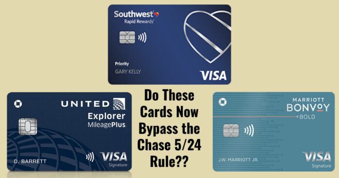 chase cards bypassing 5/24 southwest united amazon bonvoy