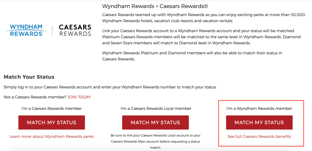 wyndham to caesars match