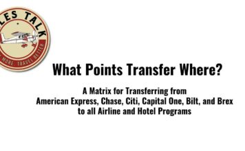 A Matrix of Transferable Points: Where do Amex, Chase, Citi, Capital One, Wells Fargo and Bilt Transfer? transferable points matrix