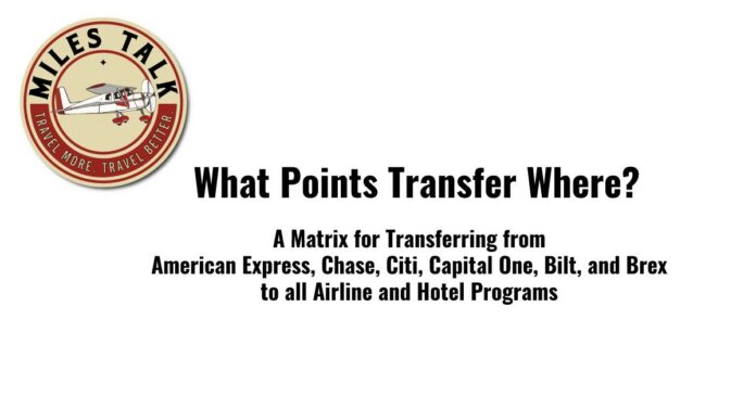 transferable points matrix