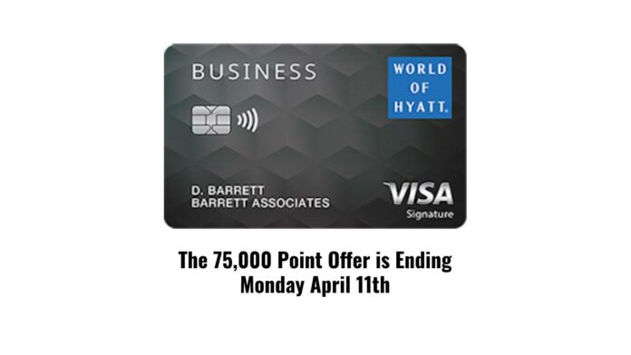 world of hyatt business credit card bonus offer ending