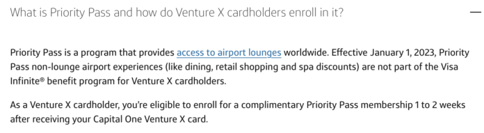 venture x priority pass dining experiences
