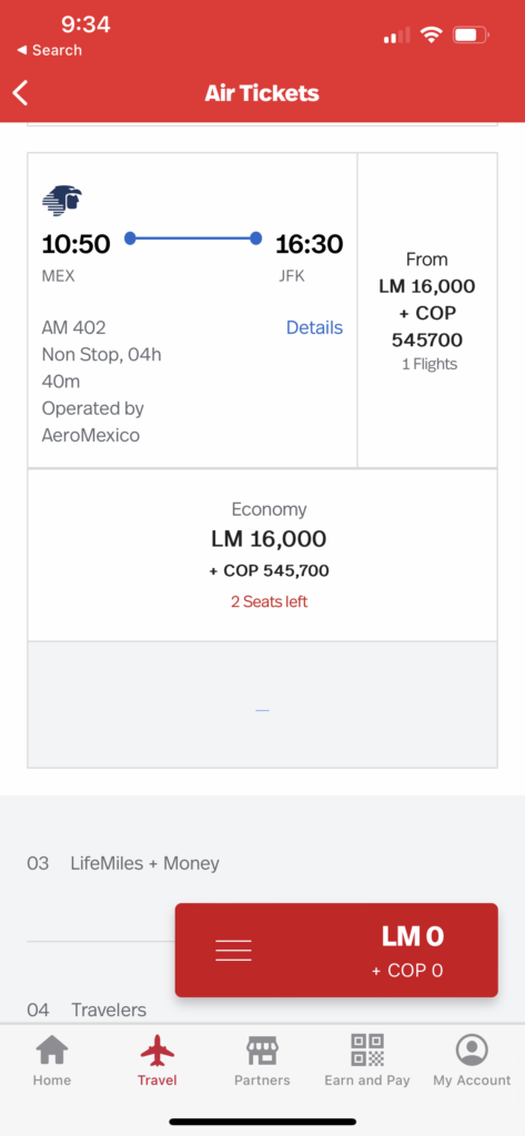 use avianca lifemiles to fly aeromexico