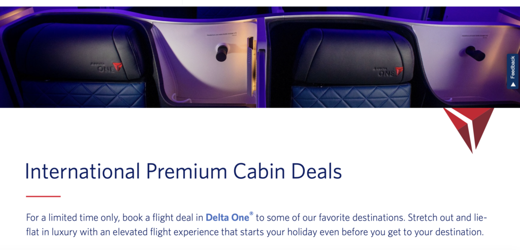 delta flash sale to europe