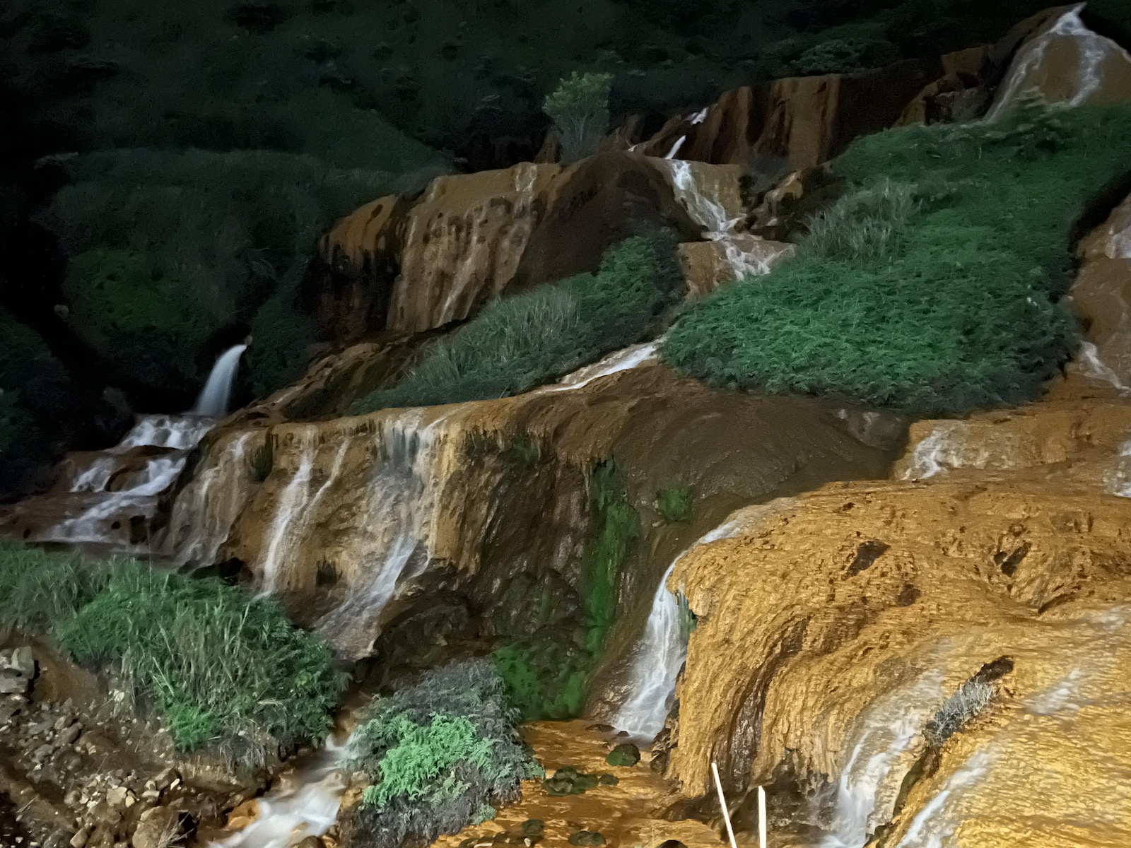 Golden Waterfall near Jiufen, Taipei, Taiwan.
