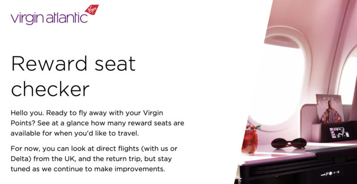 virgin atlantic delta reward award seat checker