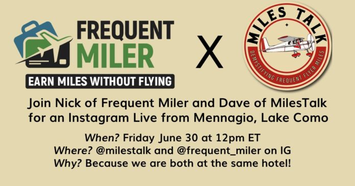 milestalk frequent miler instagram live