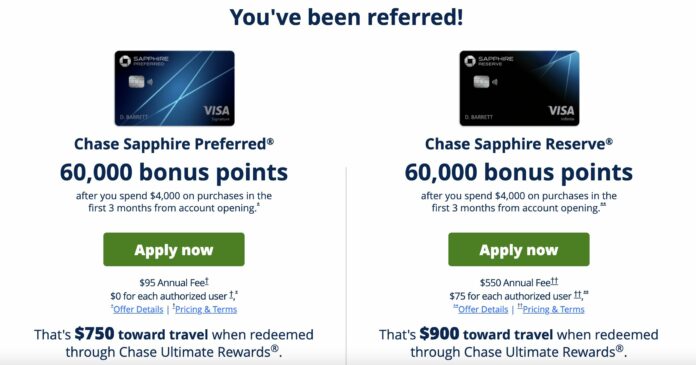 refer a friend from csp to csr chase sapphire preferred reserve