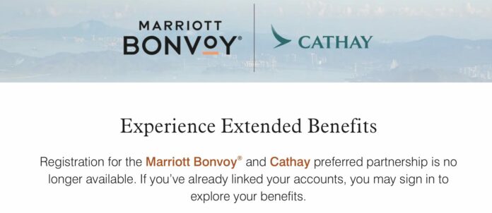 marriott bonvoy cathay pacific match