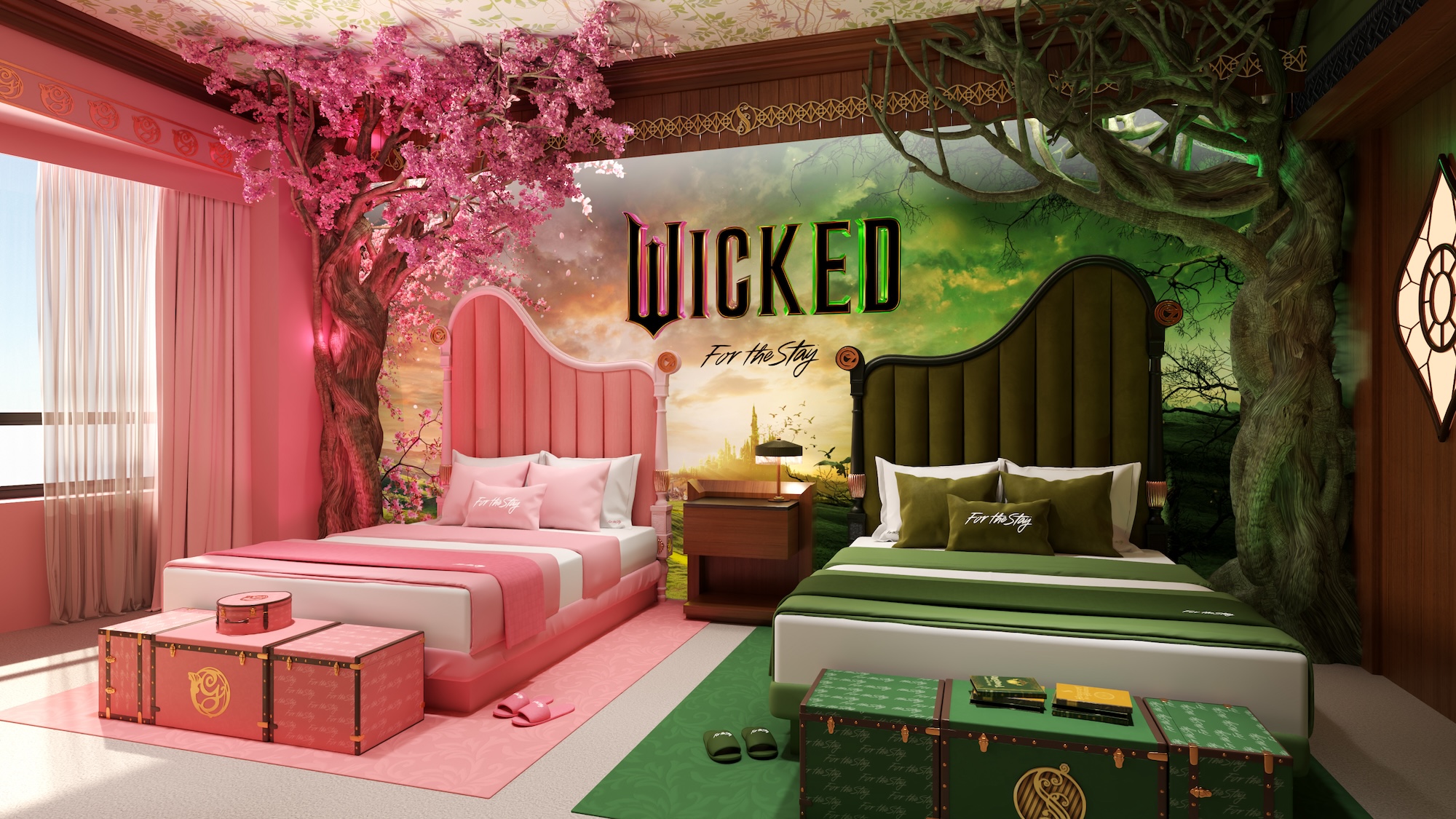 Stay Like Wicked Suite - Hilton and Universal Pictures - Living Room Sitting Area Rendering