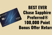 100,000 Point Offer on Chase Sapphire Preferred® – Celebrates New Card Updates chase sapphire preferred 100k 100,000 point signup bonus