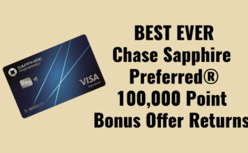 100,000 Point Offer on Chase Sapphire Preferred® – Celebrates New Card Updates chase sapphire preferred 100k 100,000 point signup bonus