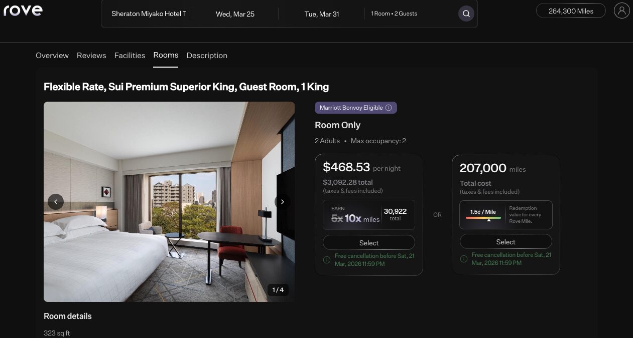 Rove Miles - Loyalty Eligible Hotel Bookings