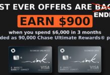 ENDING SOON! $900 (90,000 Bonus Points) on No Fee Chase Ink Business Cards Promotional offer for Chase credit cardshase 90,000 point ink cash ink unlimited offers end November 13th