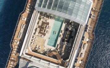 Hilton Adds Luxury Cruise Partner; Hyatt Adds Safaris EXPLORA JOURNEYS – CONSERVATORY POOL VIEW (Courtesy Hilton)