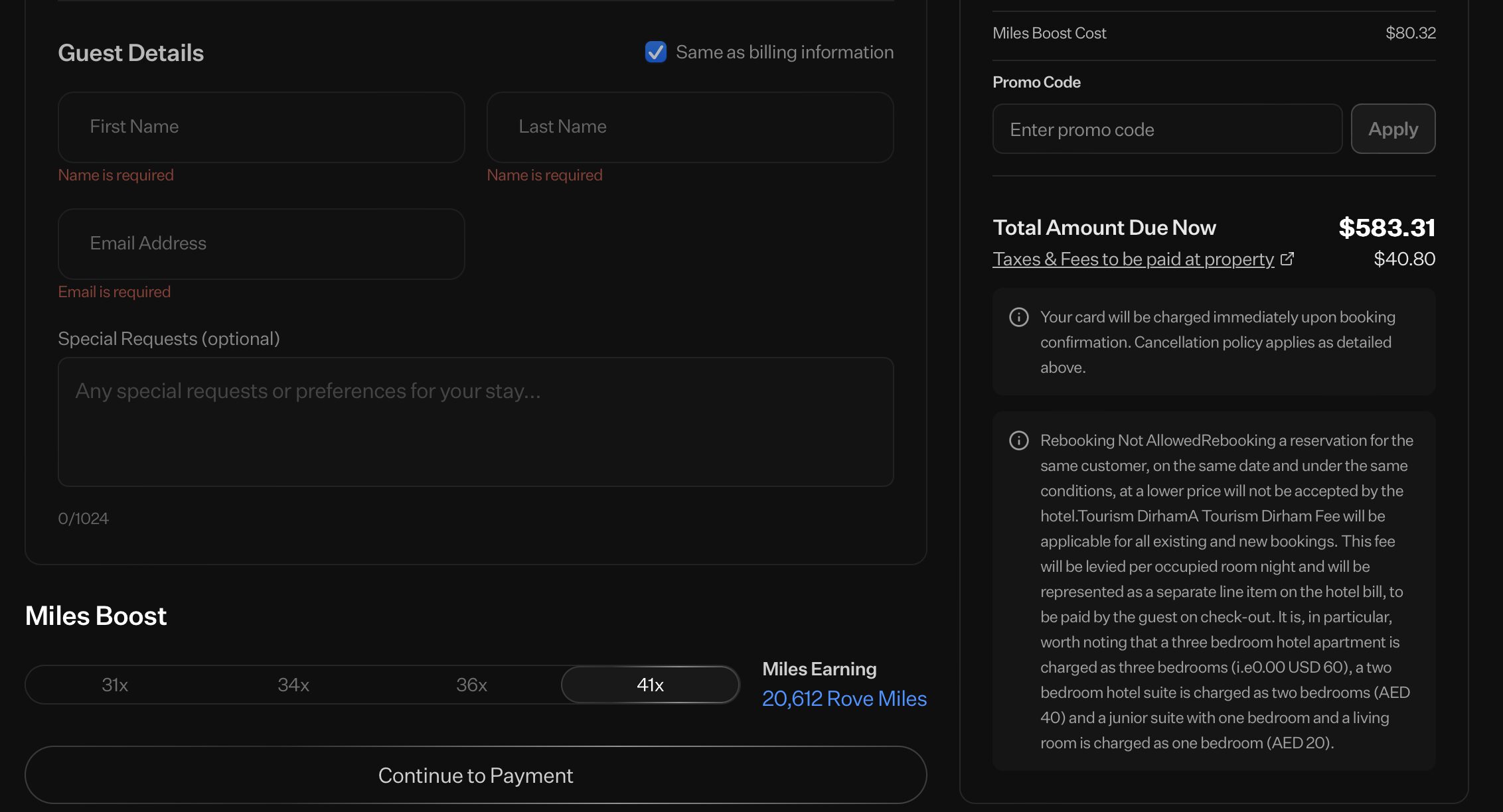 rove miles boost on hotels