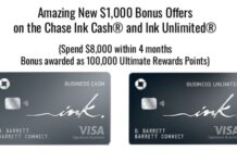 Best Ever $1,000 Chase Ink Cash® / Ink Unlimited® Offers! chase ink unlimited ink cash $1,000 100,000 point bonus offer.