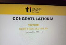 $200 Free Slot Play at Treasure Island, Las Vegas (Ends Wednesday) $200 free slot play treasure island Las Vegas