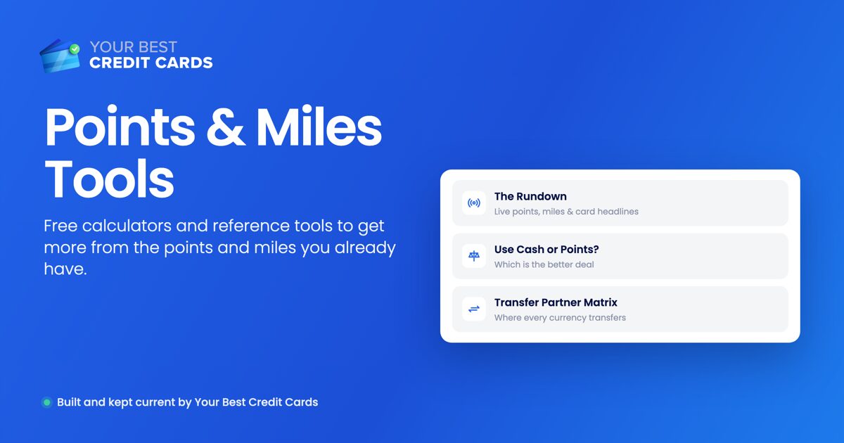 Three free points and miles tools from Your Best Credit Cards
